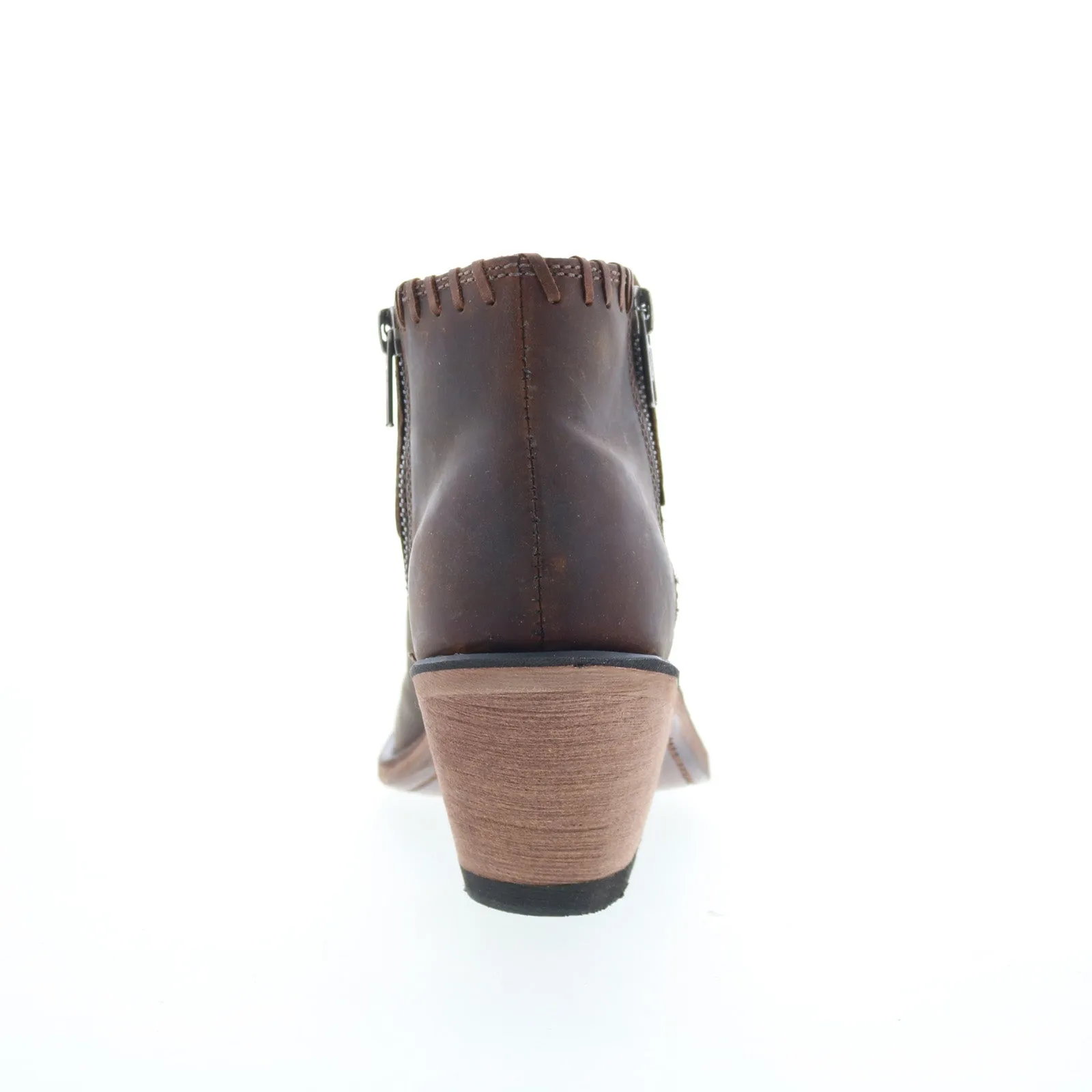 Jama Old West Snip Toe 18150 Womens Brown Leather Zipper Western Boots Practical Use