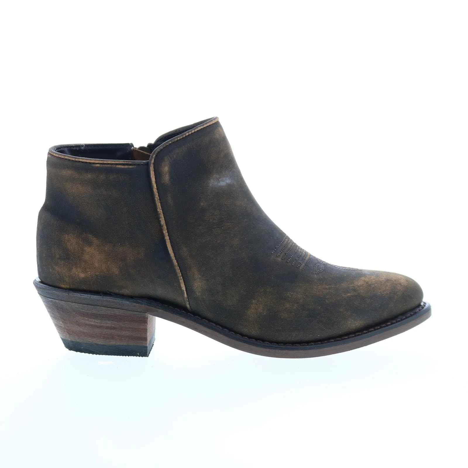 soft feel Multi-Purpose Sage 4568 Womens Brown Leather Zipper Cowboy Western Boots