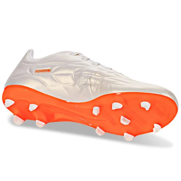adidas Copa Pure.3 Firm Ground Soccer Cleats (Off White/Team Solar Orange) Ball Contact