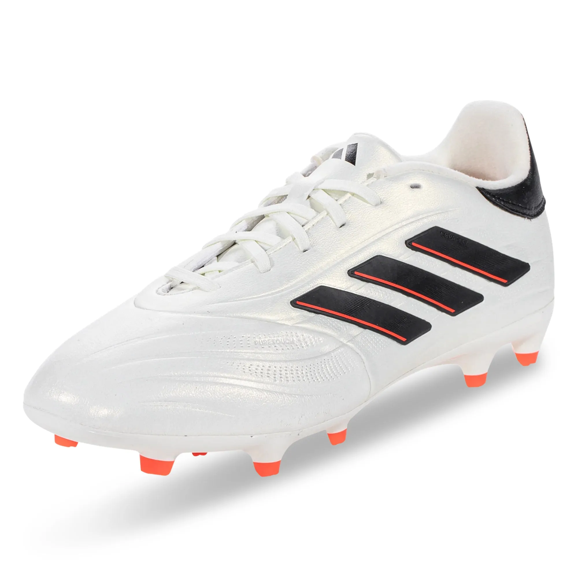 adidas Copa Pure 2 League Firm Ground Soccer Cleats (Ivory/Core Black) Foot Energy