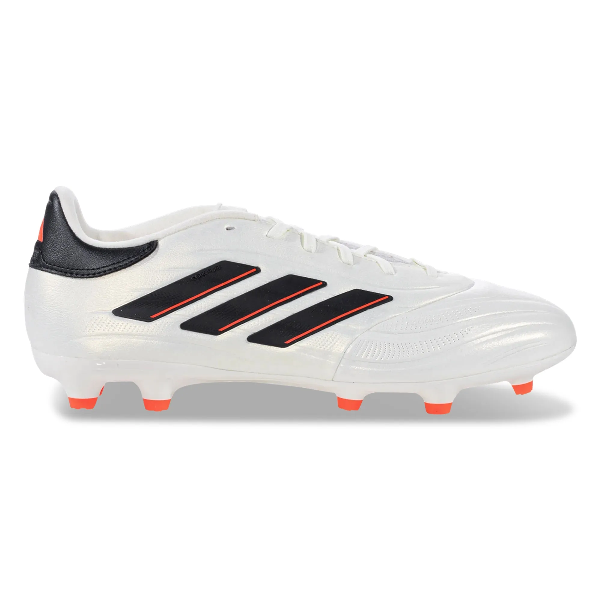 adidas Copa Pure 2 League Firm Ground Soccer Cleats (Ivory/Core Black) Grip Pads Natural flex