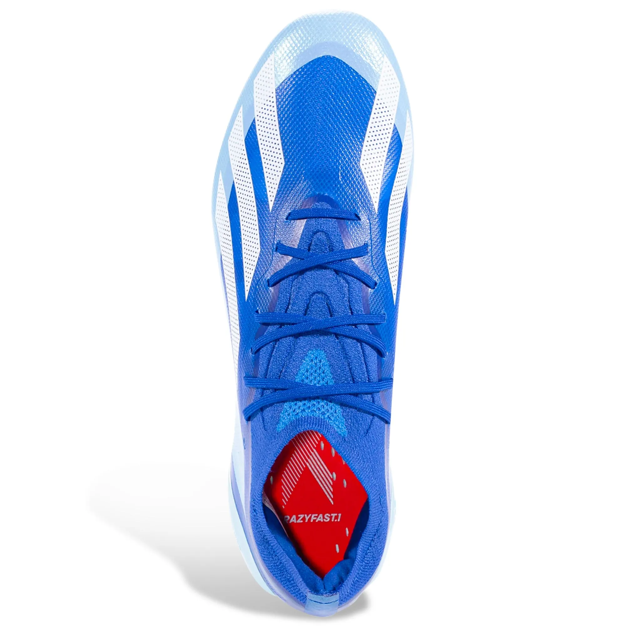 Speed Grip adidas X Crazyfast.1 Firm Ground Soccer Cleats (Bright Blue/Cloud White/Solar Red)