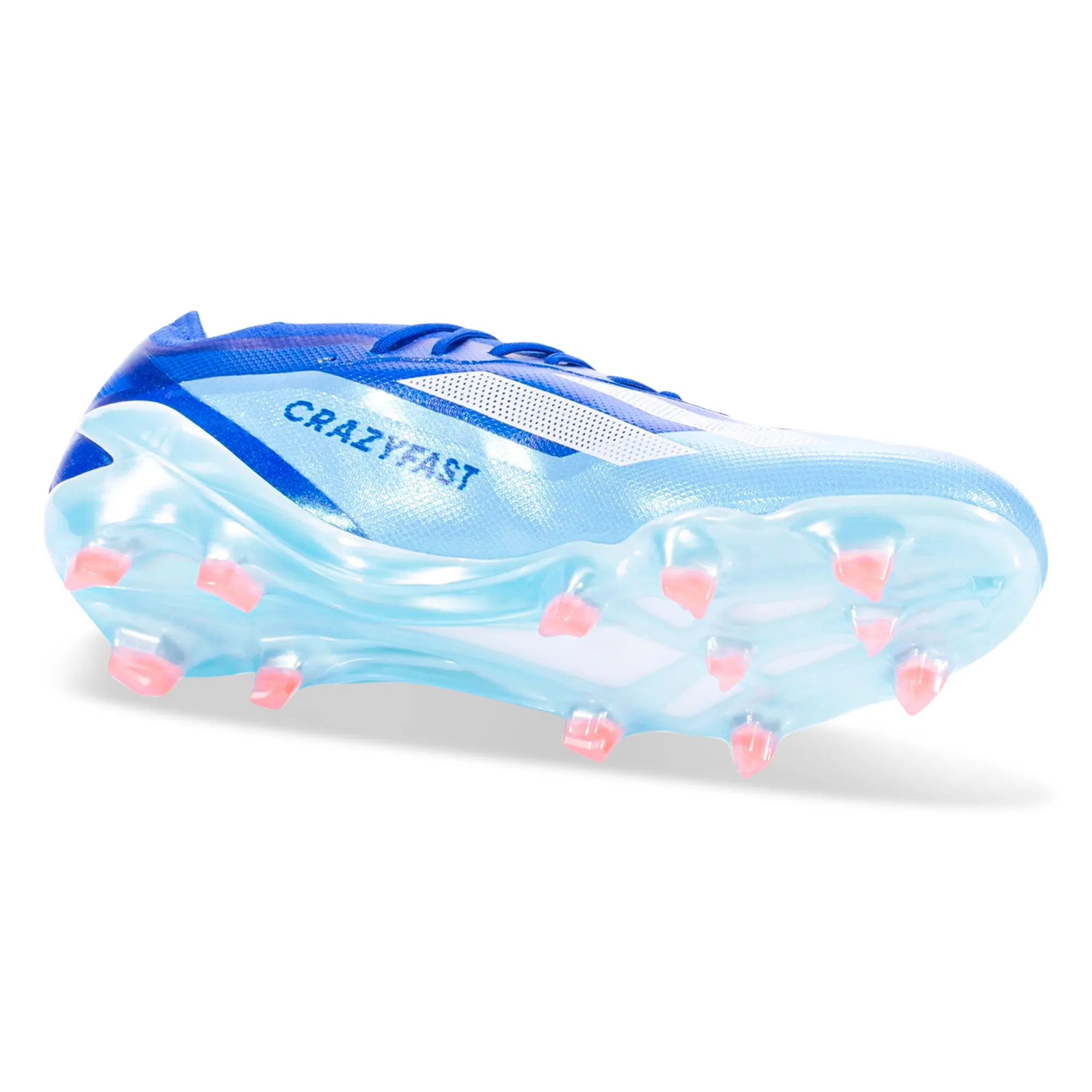 Ball Contact adidas X Crazyfast.1 Firm Ground Soccer Cleats (Bright Blue/Cloud White/Solar Red)