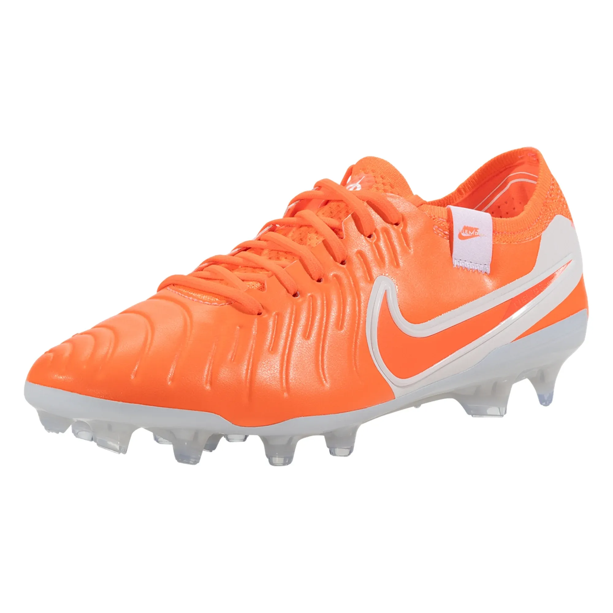 Midfoot Lock Nike Legend 10 Elite FG Soccer Cleats (Hot Lava/White)