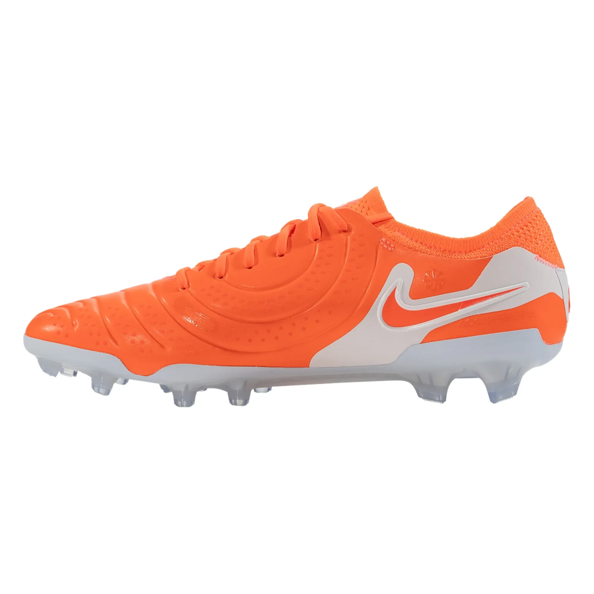 Nike Legend 10 Elite FG Soccer Cleats (Hot Lava/White) Training Intensity Hard Field