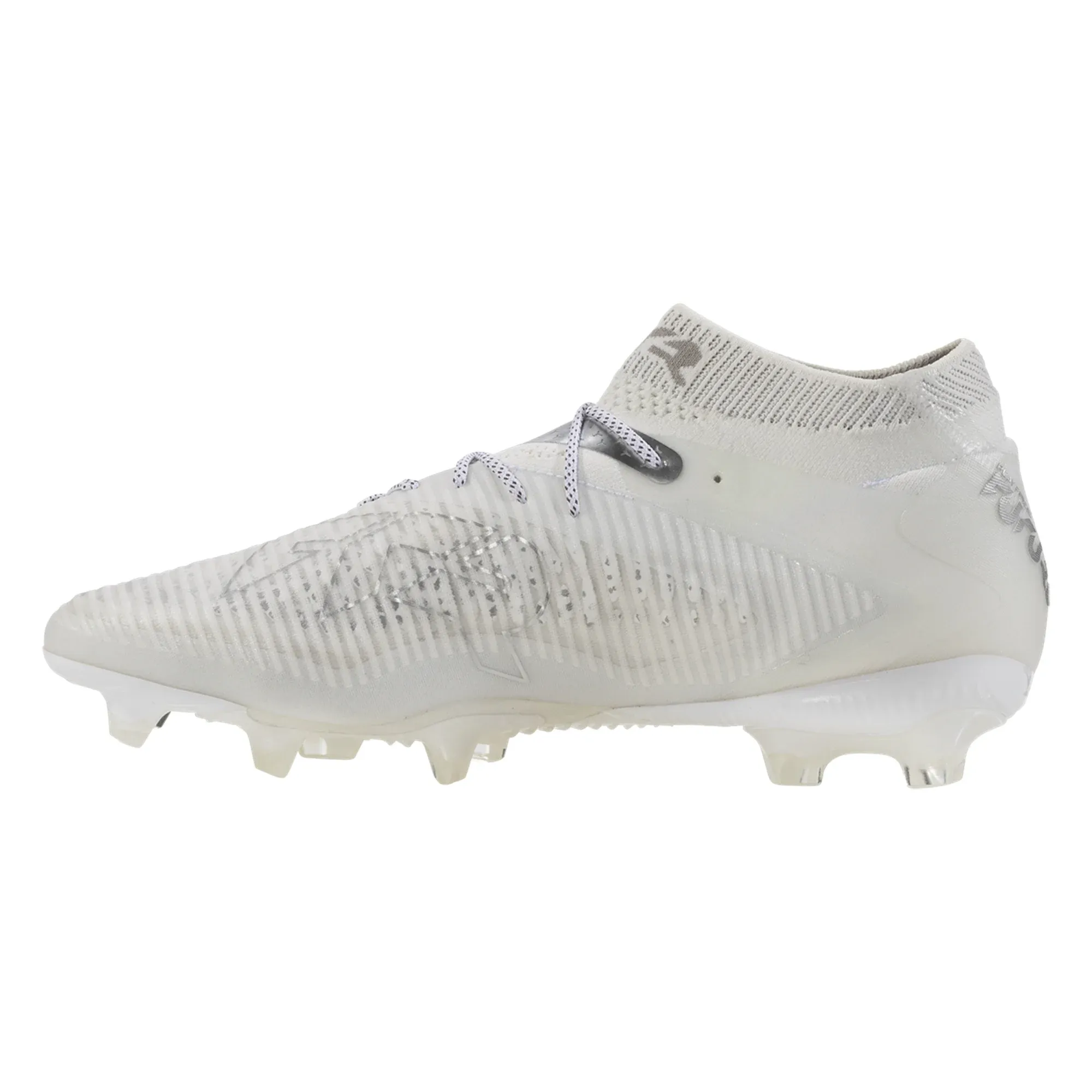 Puma Future 8 Ultimate FG Soccer Cleats (Puma White/Matte Silver) Core Support