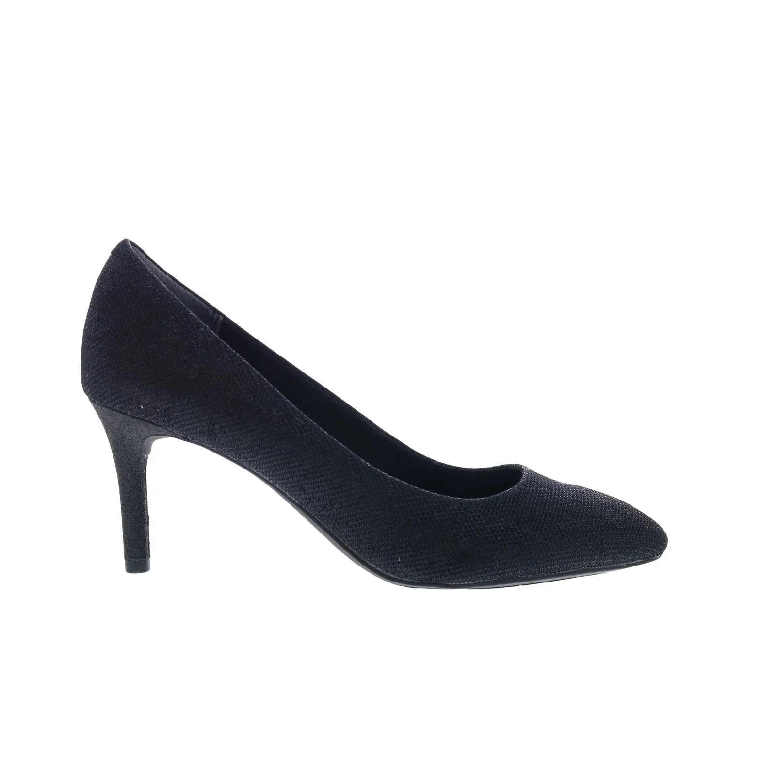 Rockport Total Motion 75MM Pointed Toe Womens Black Wide Pumps Heels Shoes Peep Toe Sandals for Party