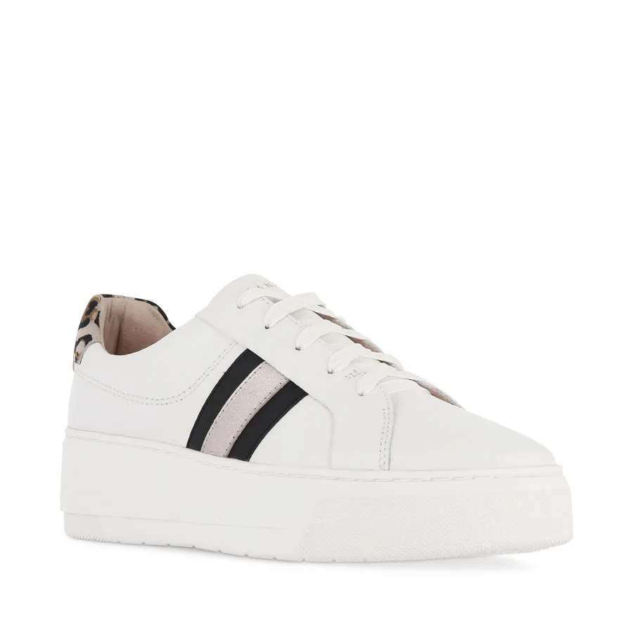 RILEY - WHITE/BLACK/LEOPARD LEATHER Unbeatable fit