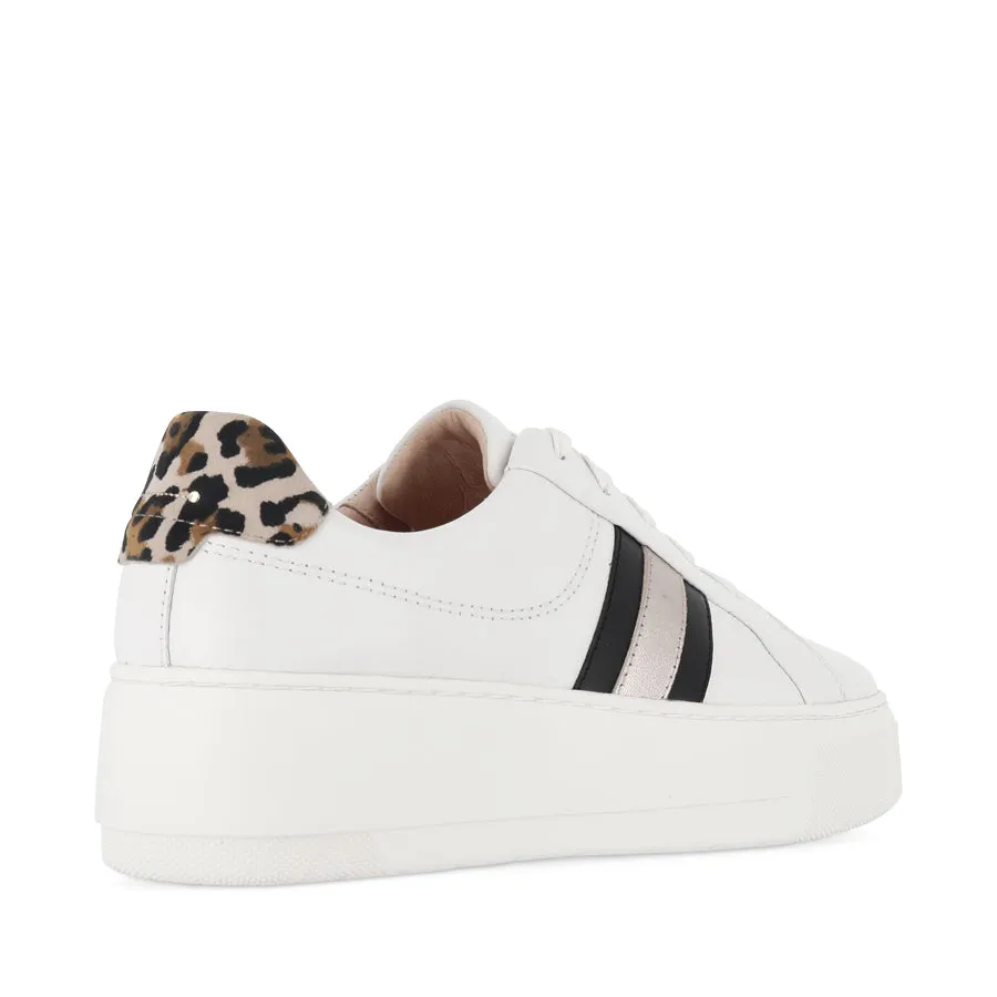 RILEY - WHITE/BLACK/LEOPARD LEATHER Trend-setting comfort Dress Shoes