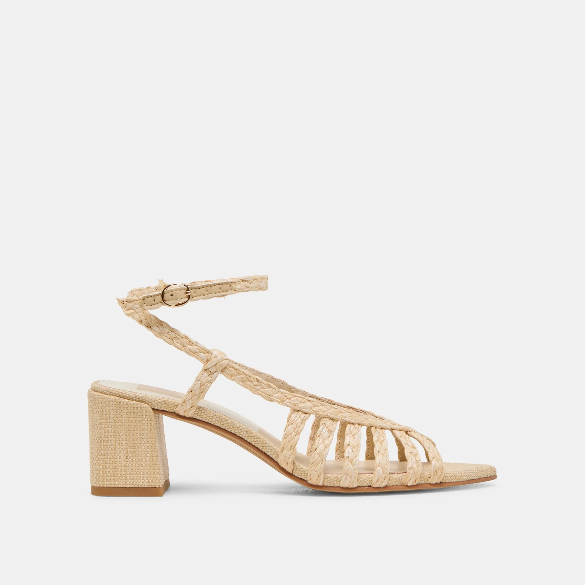 YASMIN HEELS NATURAL RAFFIA Flex grooves