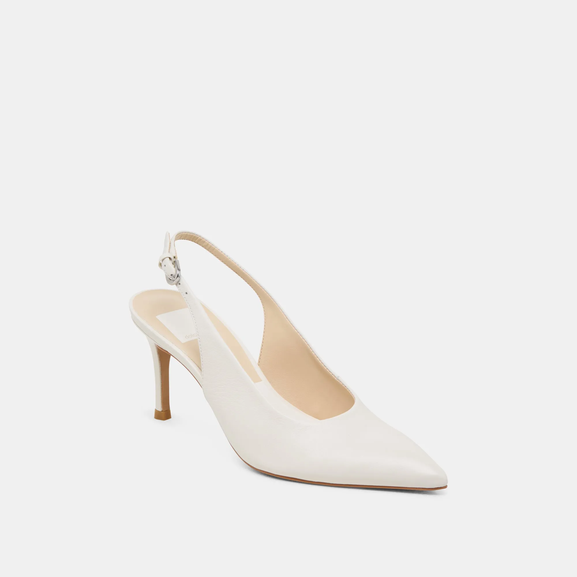 ELASI HEELS WHITE LEATHER Bohemian Style Heels