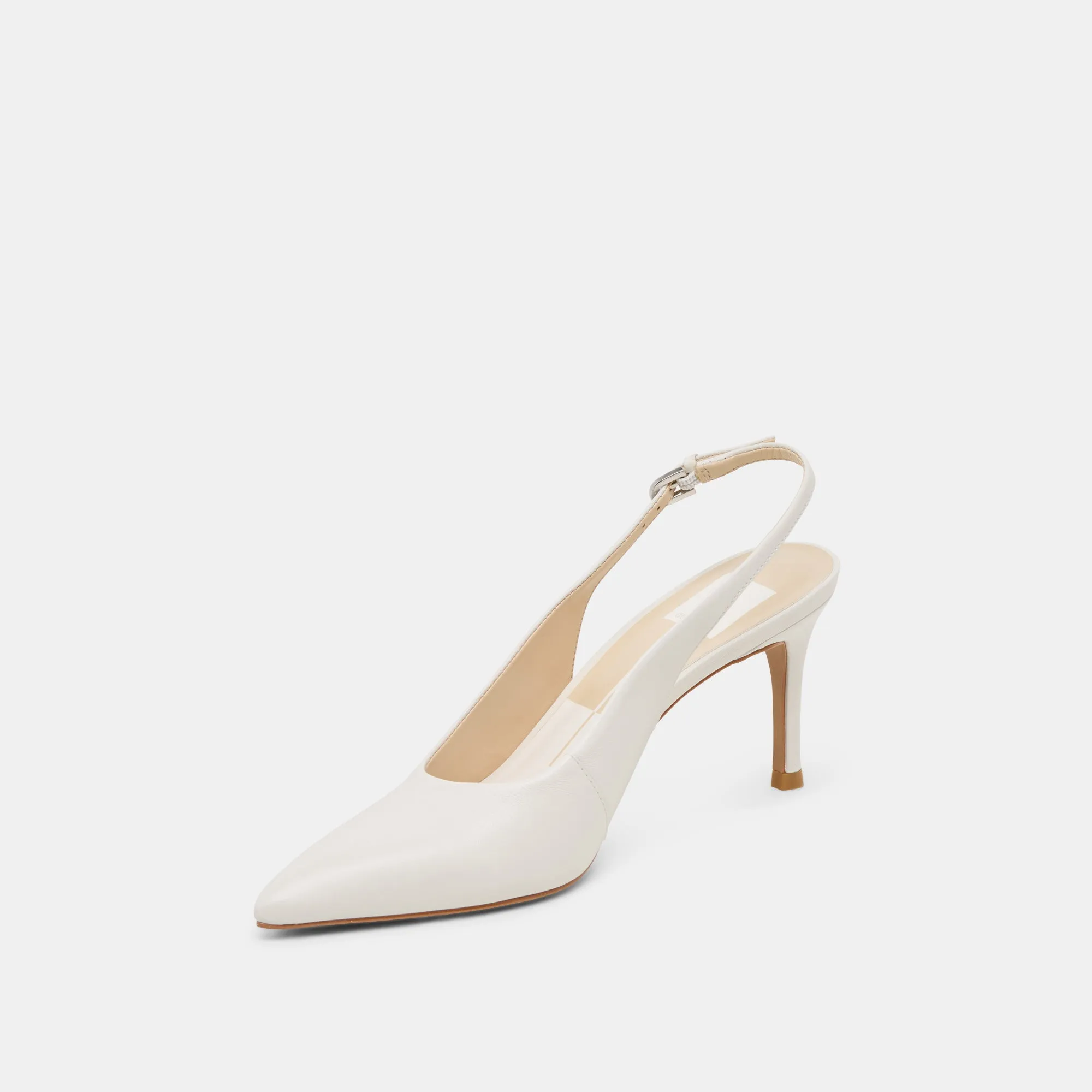 ELASI HEELS WHITE LEATHER Flexible Material