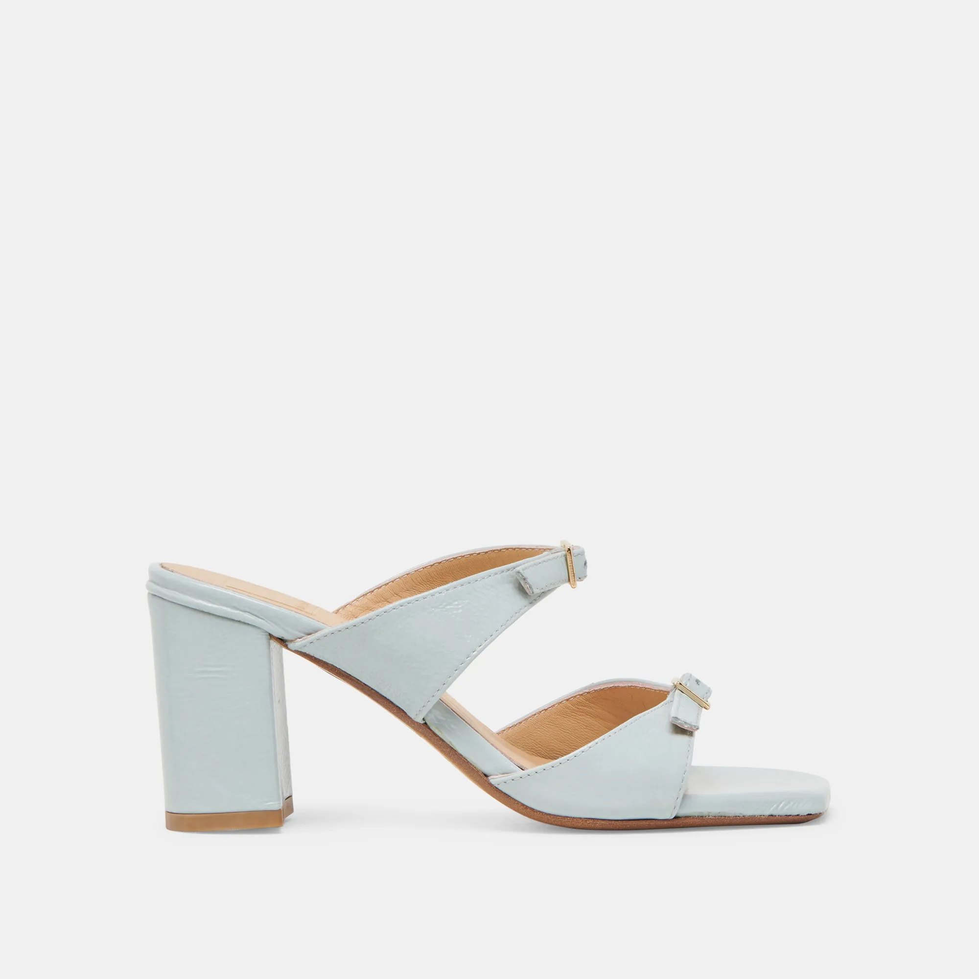 SHANE HEELS ICE BLUE CRINKLE PATENT Comfort Grip Responsive