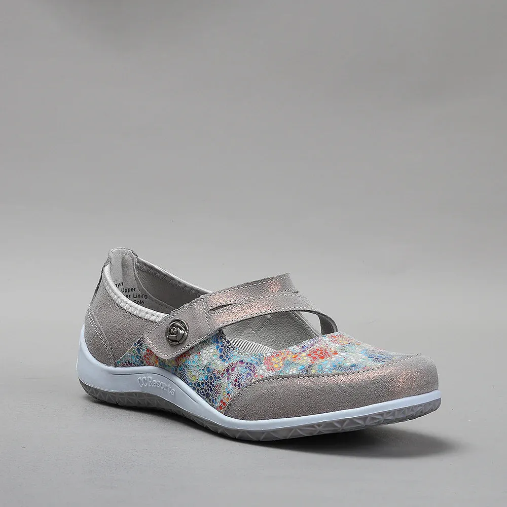 CC RESORTS JASMYN GREY FLORAL Trendy Style EVA sole