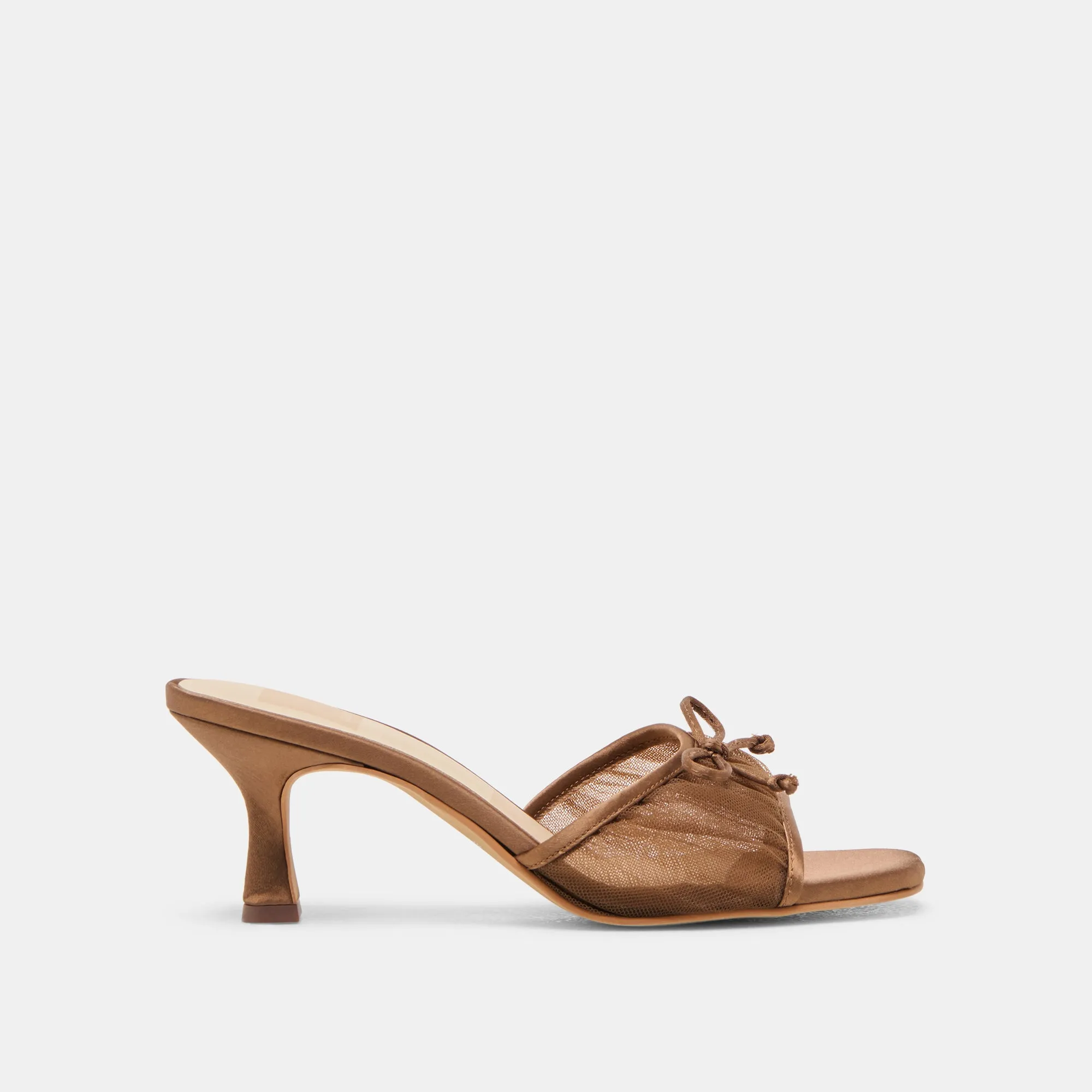 GALEN HEELS MID BROWN TULLE Strappy Heeled Sandals Modern Heels