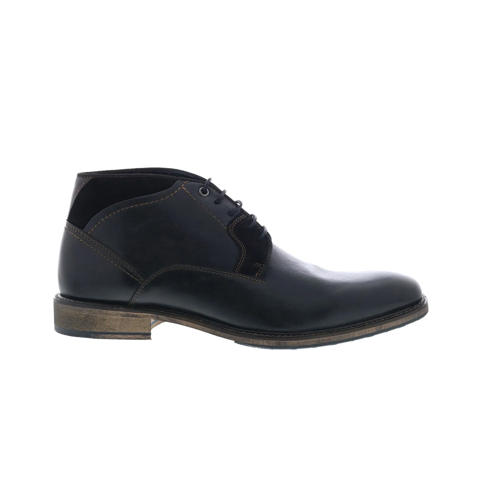 Testosterone Air Wing T99320 Mens Black Leather Lace Up Chukkas Boots Fashion Utility Premium Performance