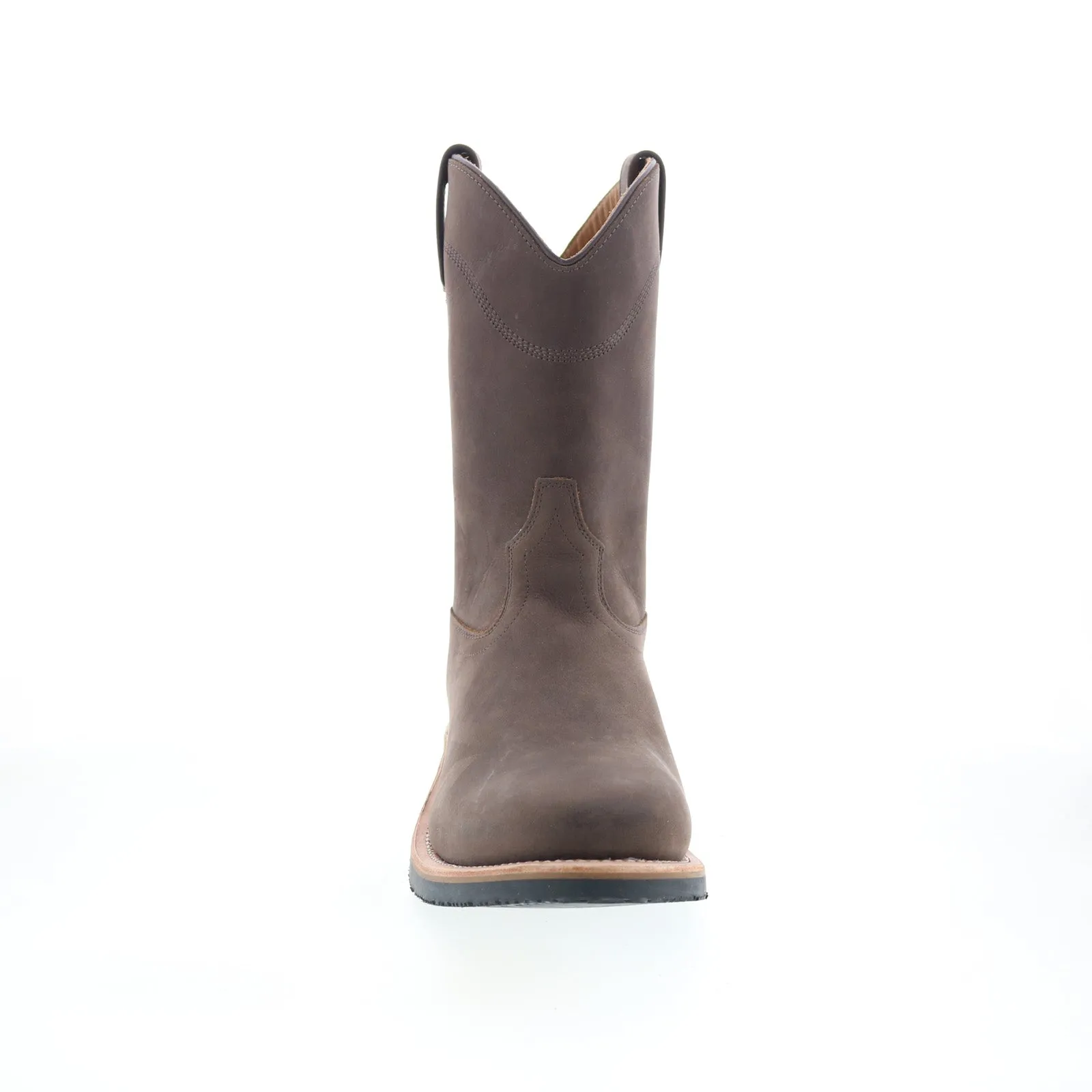 Jama Old West MB2061 Mens Brown Nubuck Slip On Casual Dress Boots Stylish And Functional