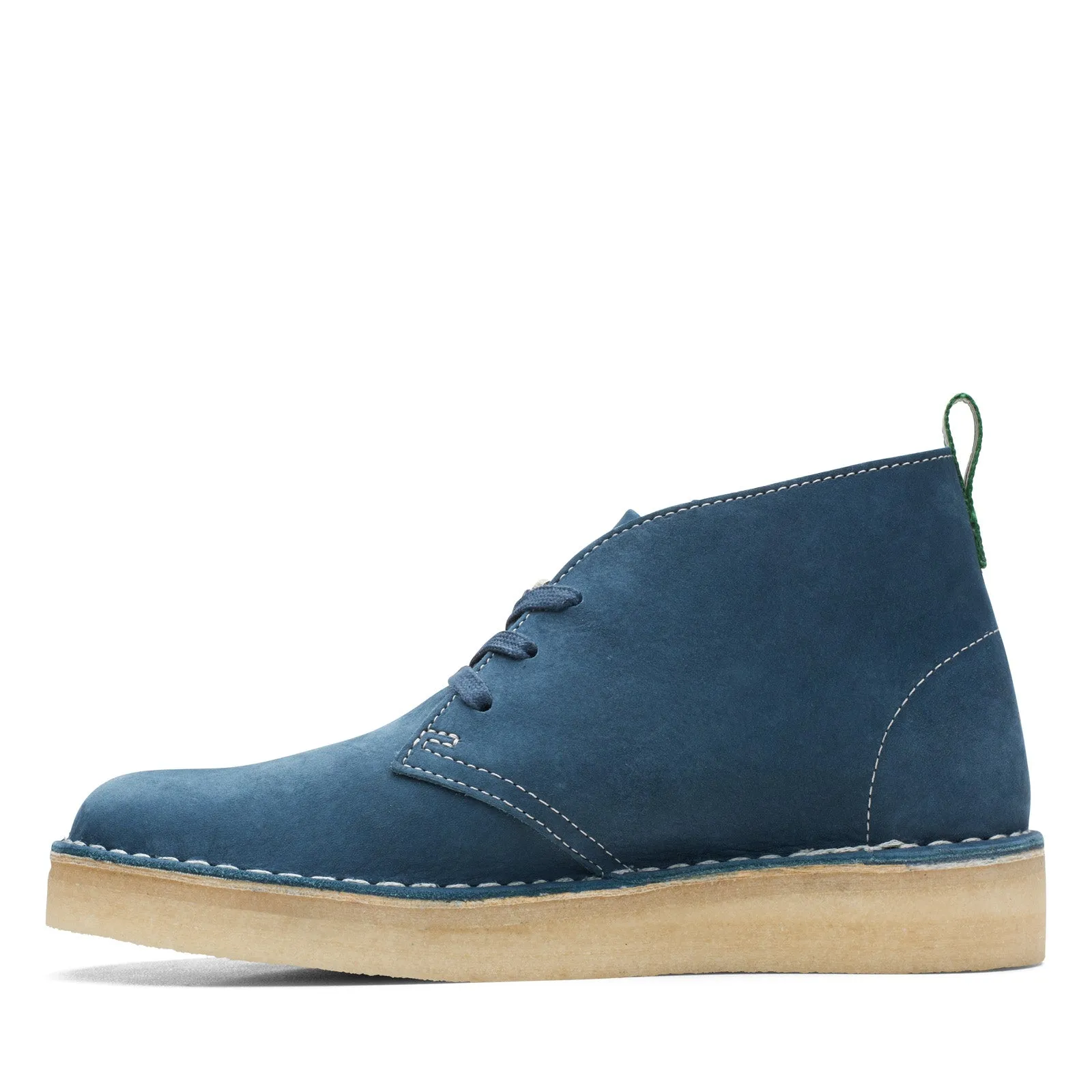 Functional Design Clarks Desert Coal 26165919 Womens Blue Leather Lace Up Chukkas Boots
