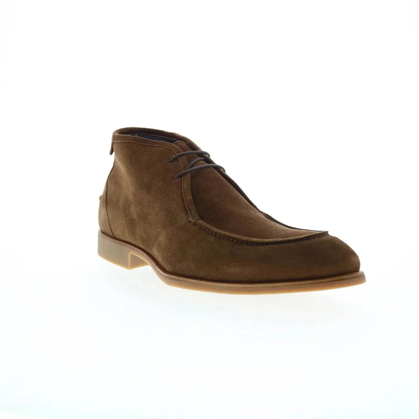 Di Bianco Ischia Suede Mens Brown Suede Lace Up Chukkas Boots Anti Slip Everyday Style