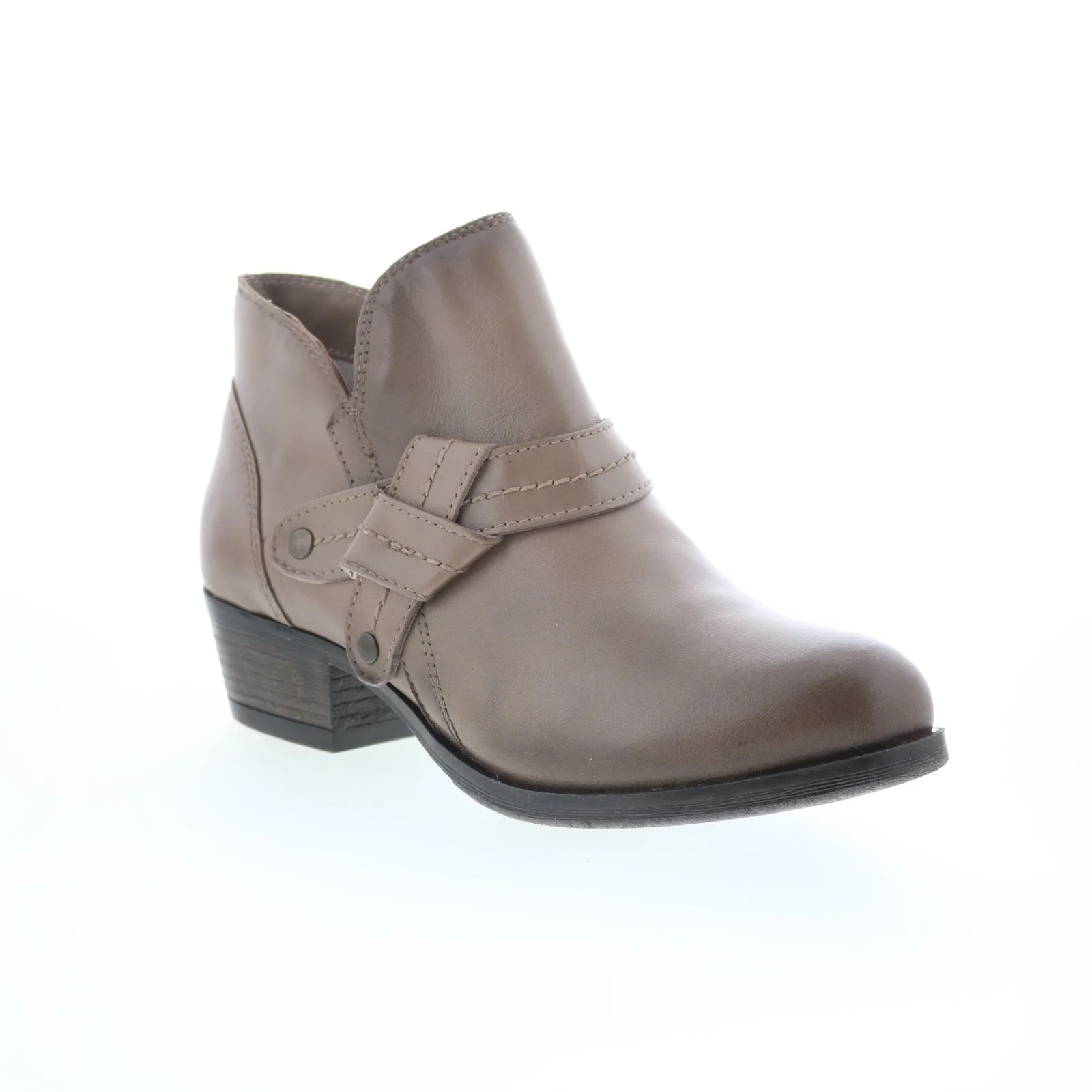 Supportive Design Cool Look Miz Mooz Bennet Womens Gray Leather Zipper Ankle & Booties Boots