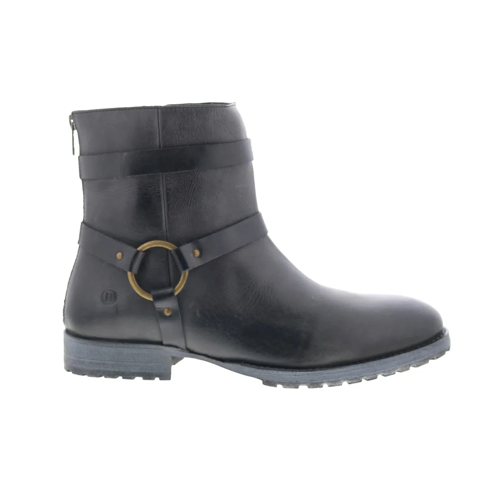 Dingo American Spirit DI-321 Mens Black Leather Zipper Casual Dress Boots Travel Companion Casual Gathering