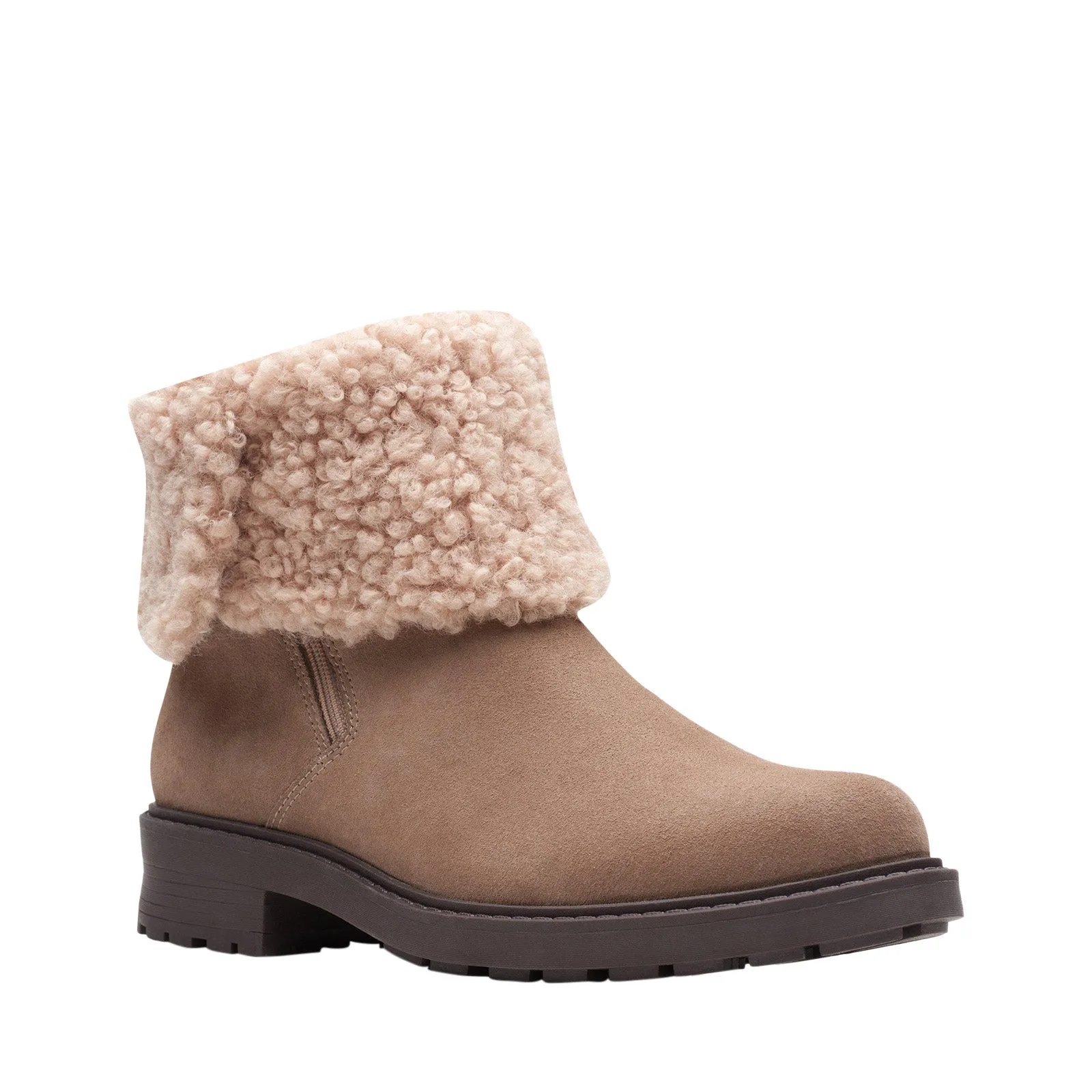 Clarks Opal Zip 26167829 Womens Brown Suede Zipper Casual Dress Boots Durable Comfort