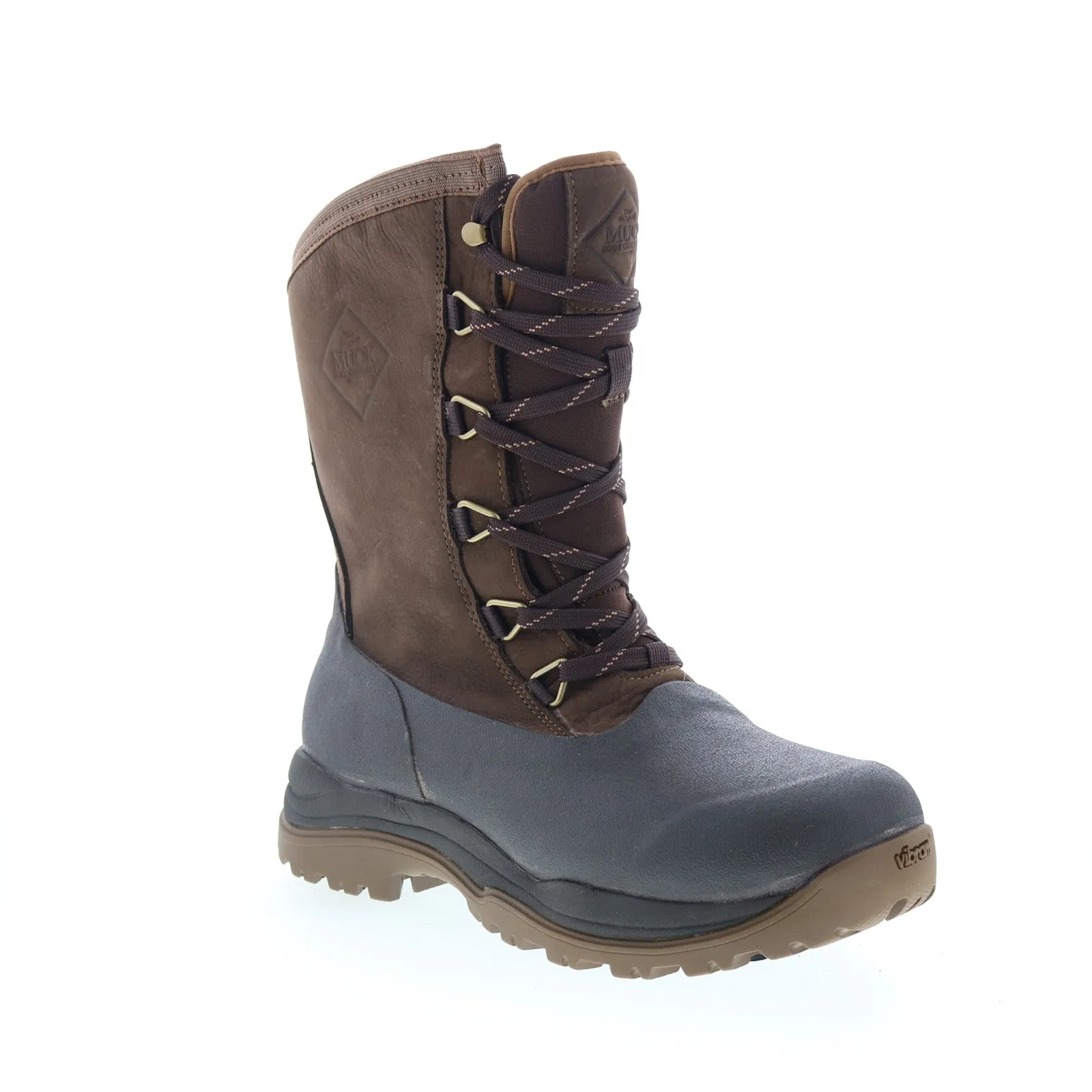 Anti Slip Shock absorption Original Muck Artic Outpost Lace AG MOLV900 Mens Brown Leather Winter Boots