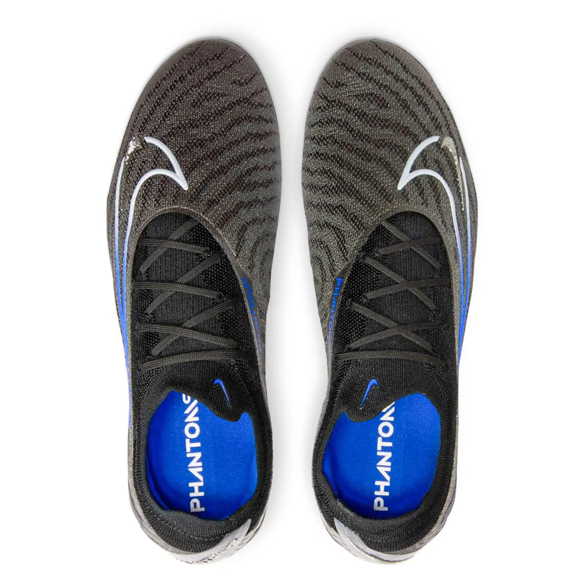 Warm Down Nike Phantom GX Elite AG-Pro Soccer Cleats (Black/Chrome-Hyper Royal)