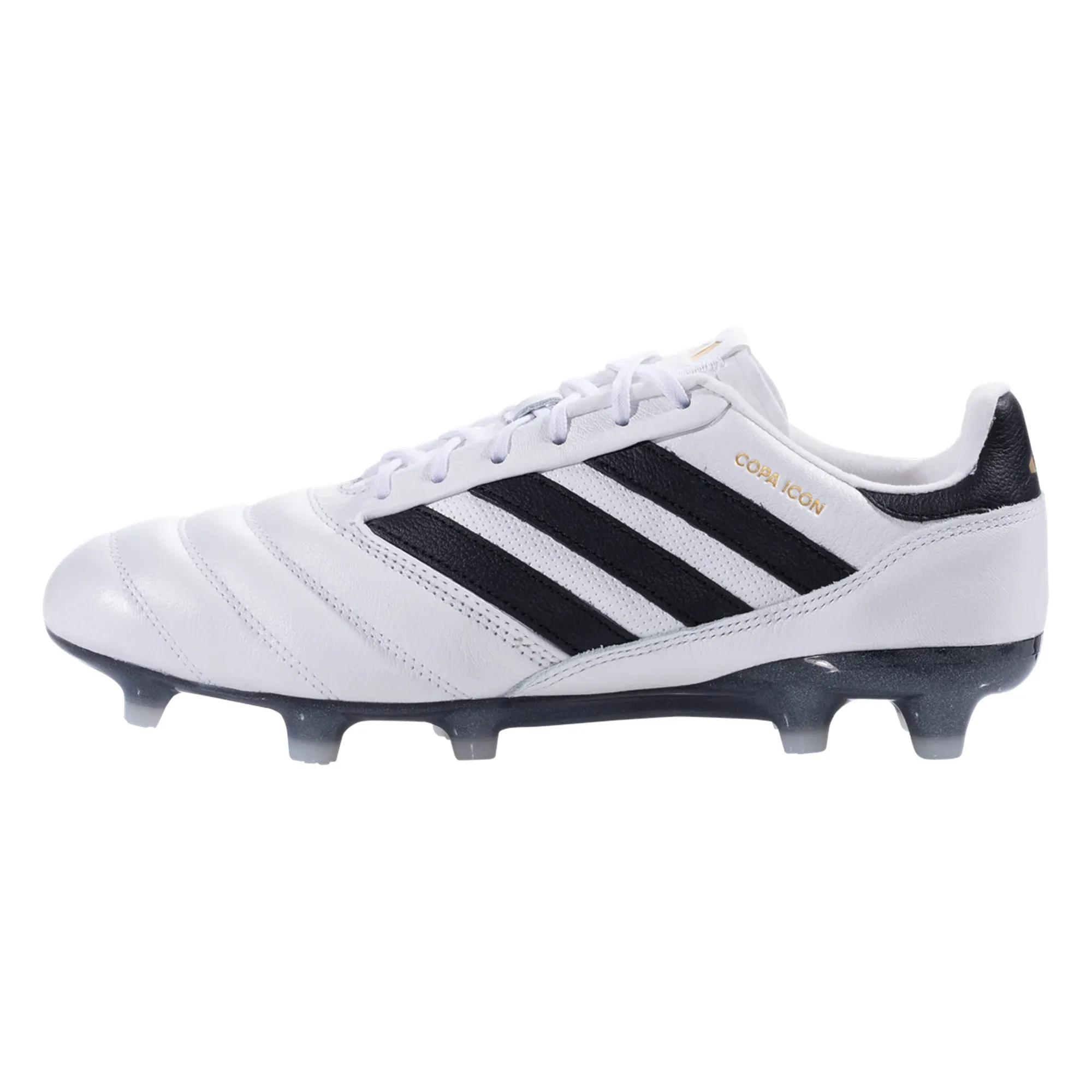 adidas Copa Icon FG Soccer Cleats (White/Black/Metallic Gold) Youth Training Kick Strength