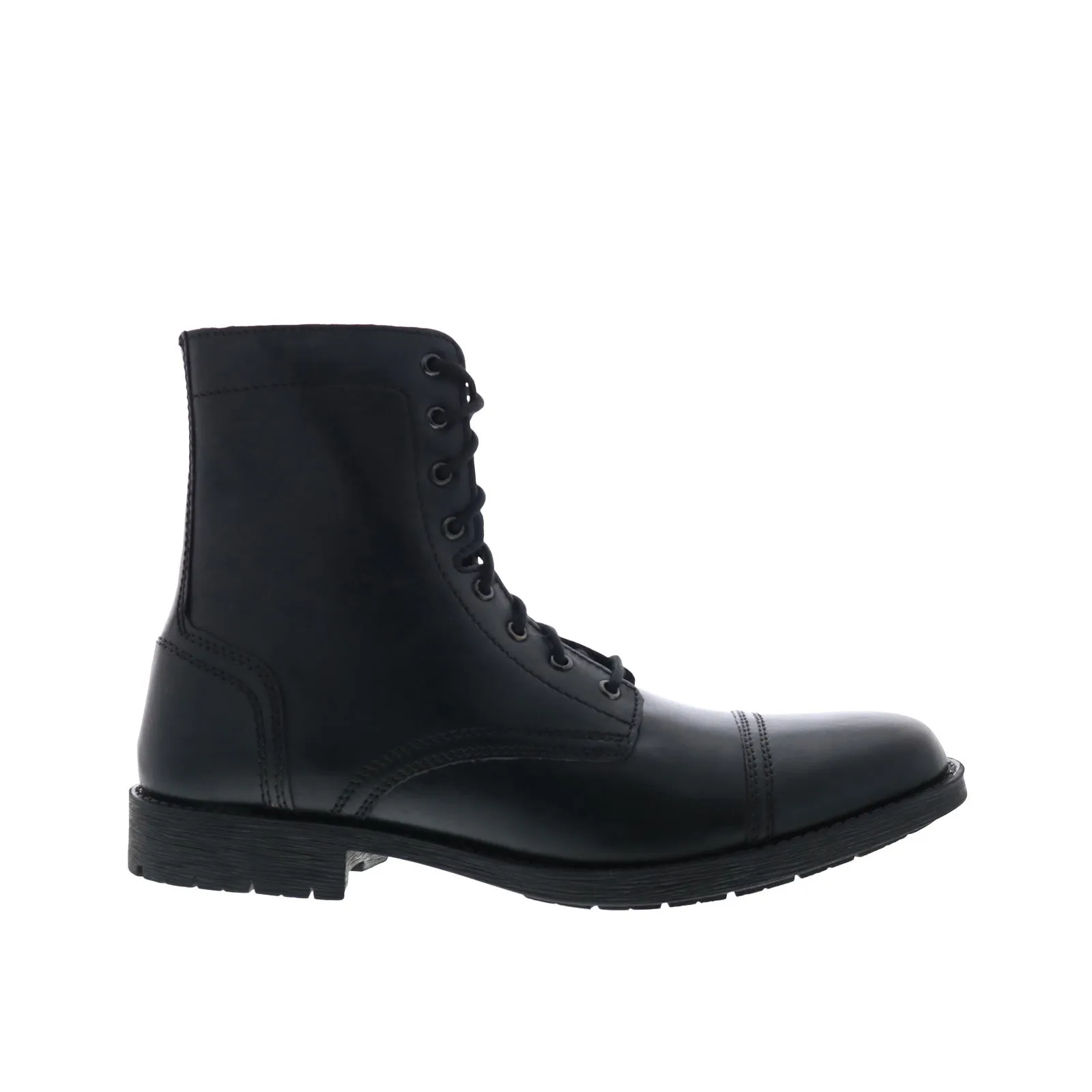 Easy Match Steve Madden P-Mavrik Mens Black Leather Lace Up Casual Dress Boots