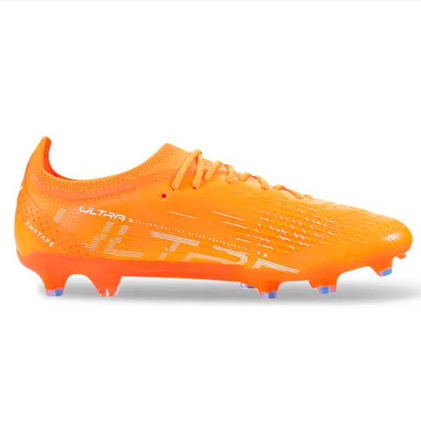 Puma Ultra Ultimate FG/AG Soccer Cleats (Orange/Blue Glimmer) Light support