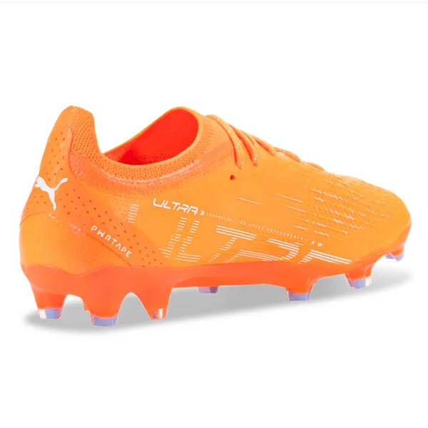 Puma Ultra Ultimate FG/AG Soccer Cleats (Orange/Blue Glimmer) Youth Game