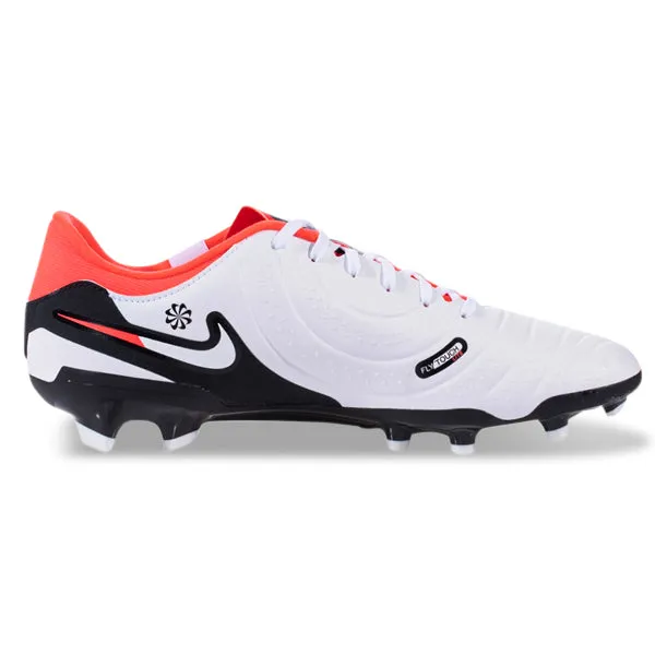 Sharp Stop Shooting Practice Nike Legend 10 Academy Firm Ground Soccer Cleats (White/Bright Crimson)