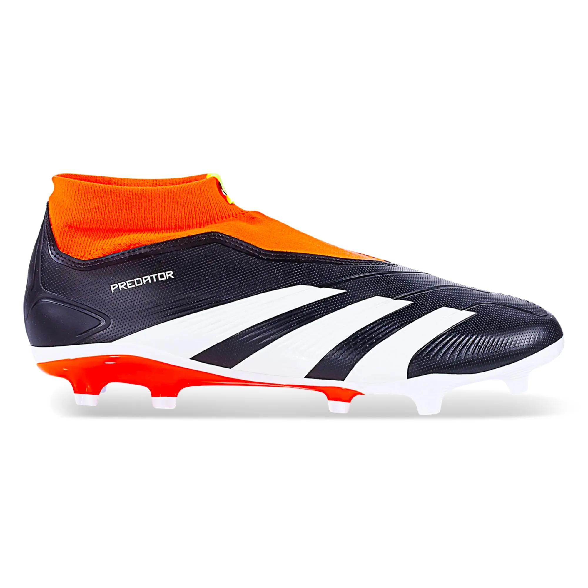 Rapid Control Pitch Grip adidas Predator League Laceless Firm Ground Soccer Cleats (Core Black/Solar Red)