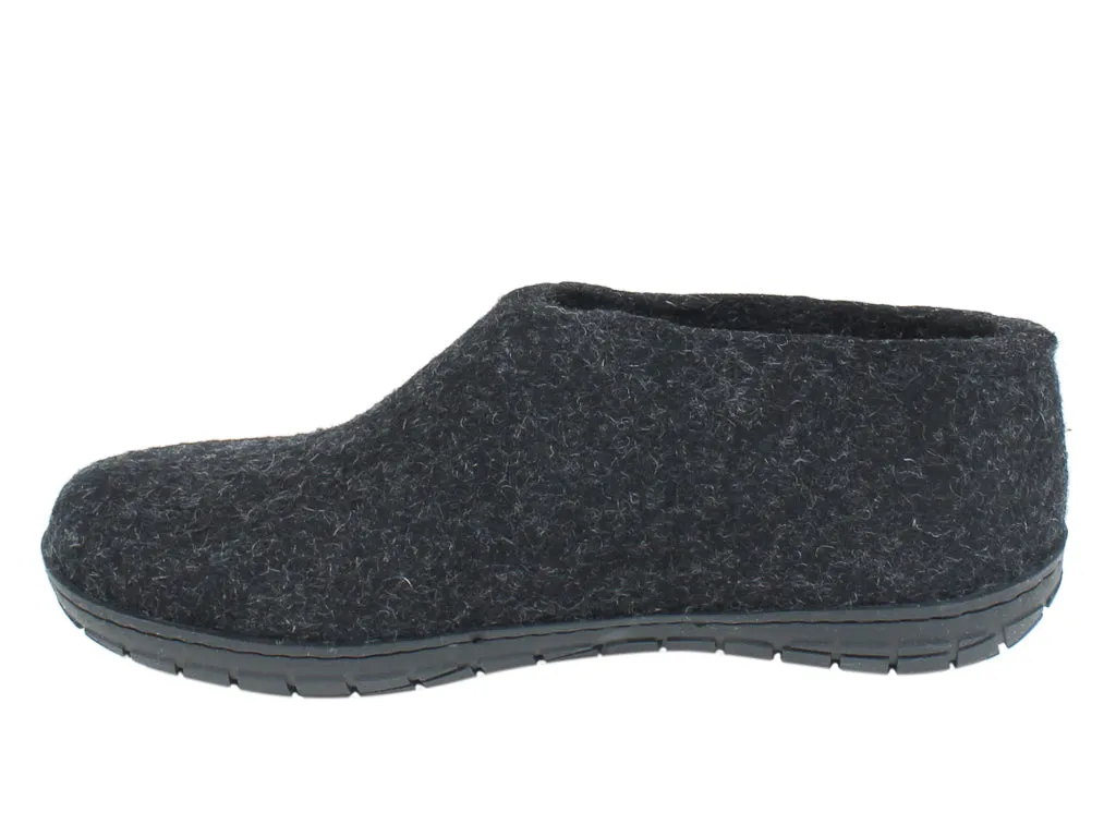 Simple Fit Shoes Glerups Closed Slippers Charcoal Rubber sole