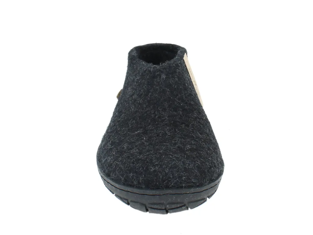 Glerups Closed Slippers Charcoal Rubber sole comfort shoes Light Footwear