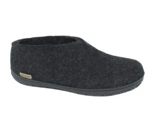 Glerups Closed Slippers Charcoal Rubber sole Modern Style