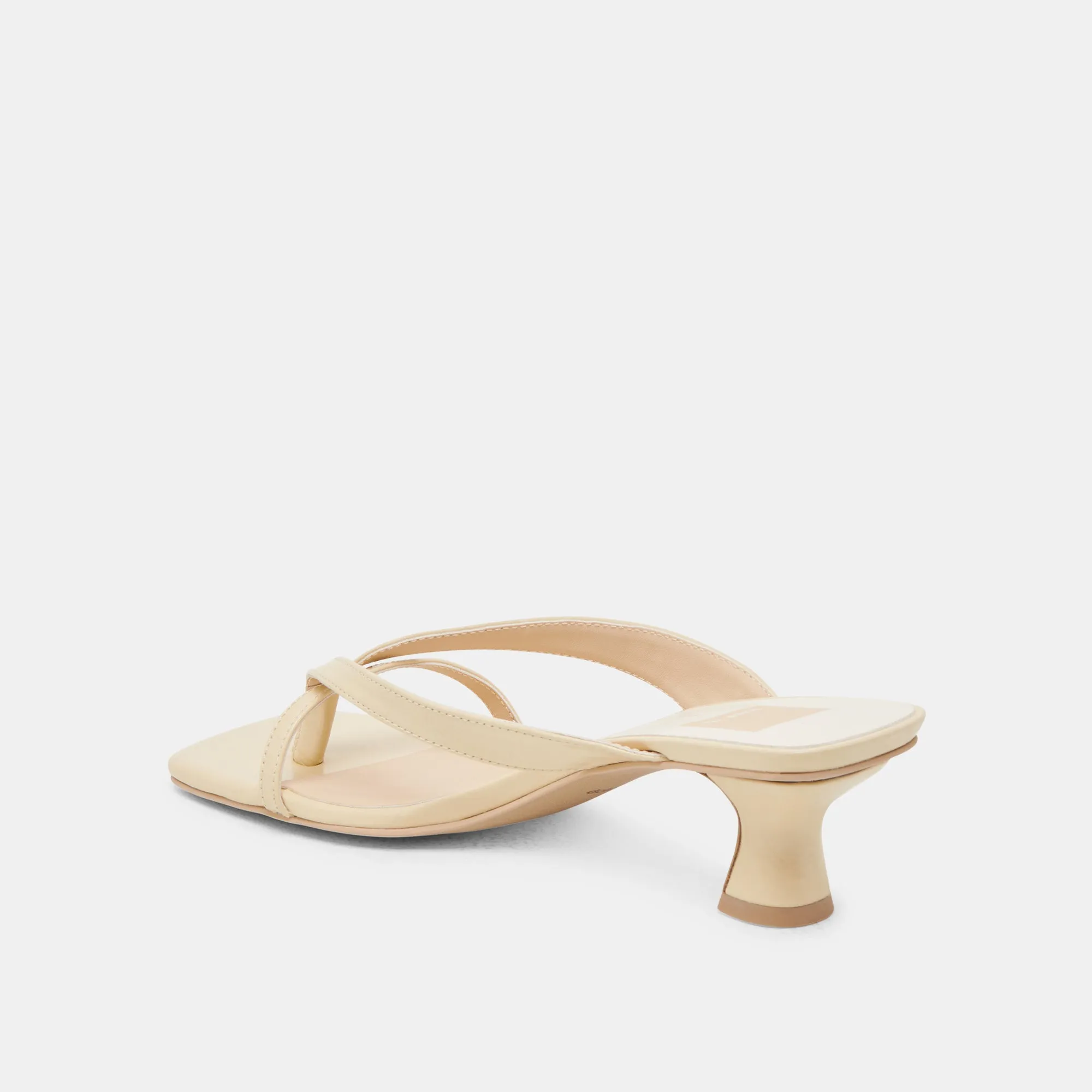 Bare Motion BREVEL WIDE HEELS LIGHT YELLOW LEATHER