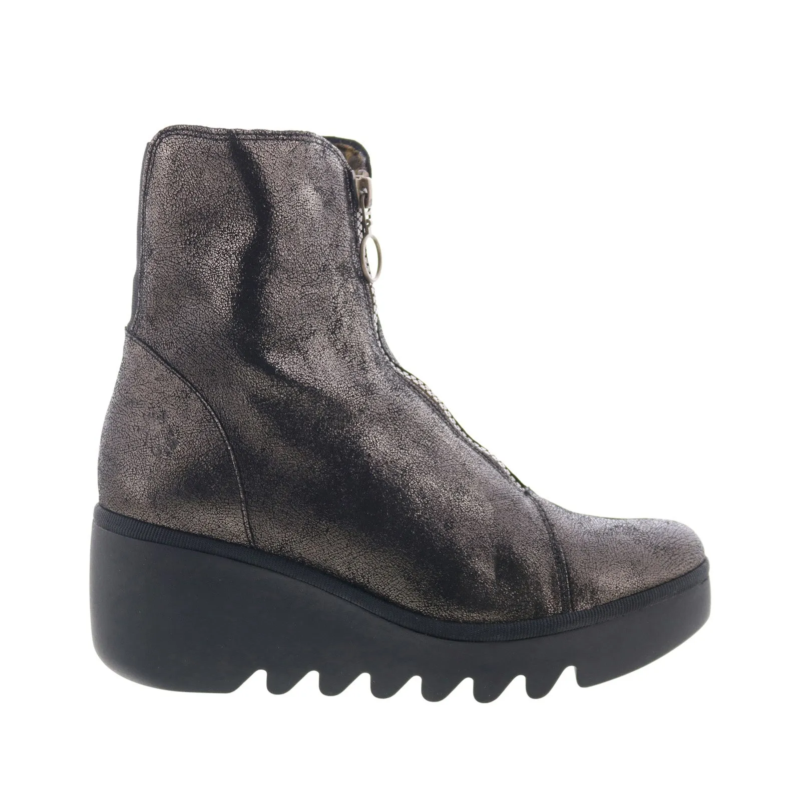 Fly London Boce BOCE457FLY-004 Womens Gray Leather Casual Dress Boots Lightweight Fit