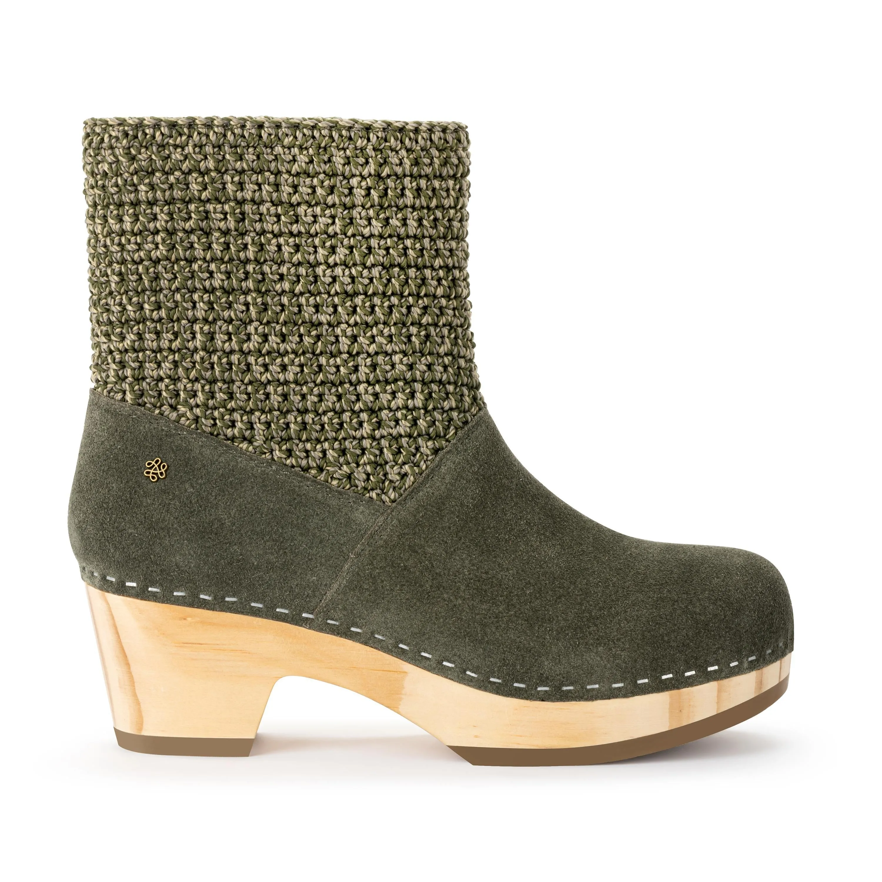 Paloma Clog Boot - Leather - Moss Suede Hot Mood Foot Ease