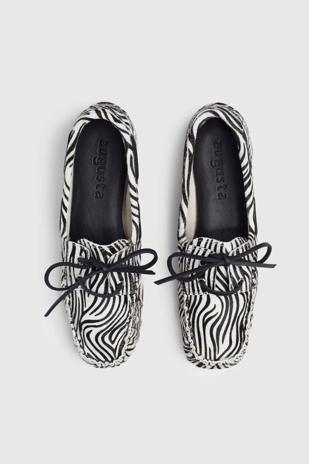 Goodyear Welted Comfortable Casual Fit Ivy loafers in Zebra print Calf Hair