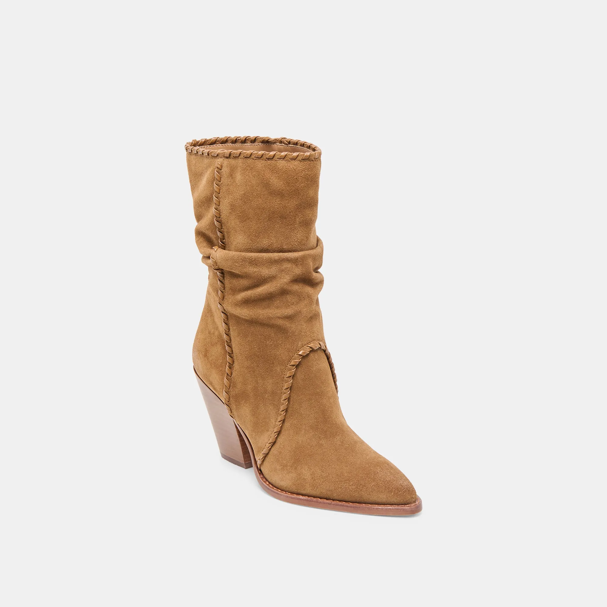 Extreme Durability Metallic Accent JULITH BOOTS LT BROWN SUEDE