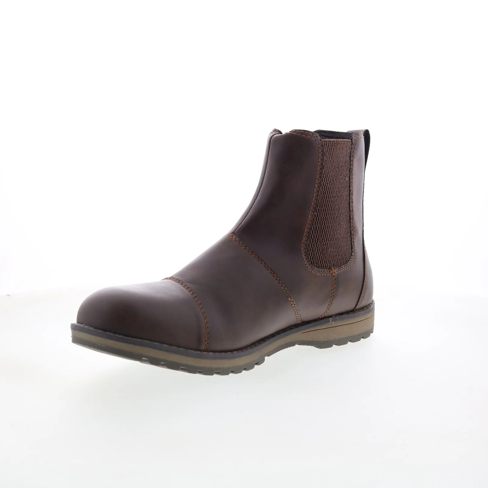 Eastland Drew Twin Gore 4715-12 Mens Brown Synthetic Slip On Chelsea Boots Outdoor Ready Multi Use