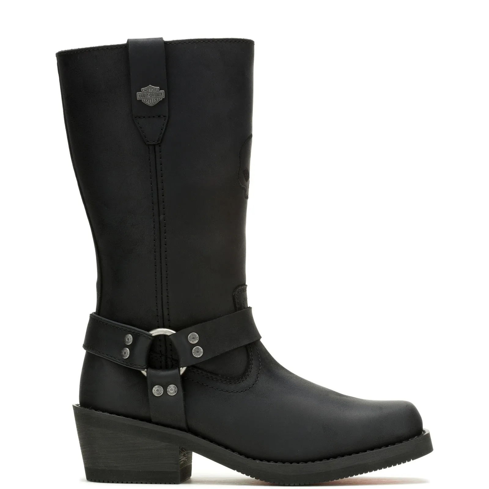High-Quality Leather Harley-Davidson Korsen Tall Ride  10" Waterproof Womens Black Boots