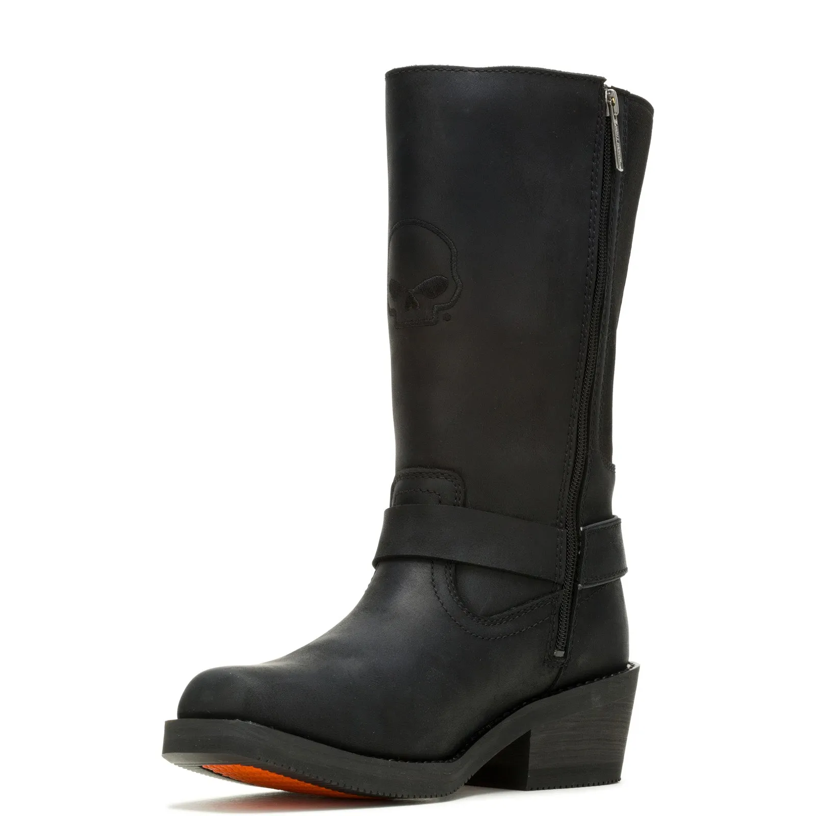 Lightweight Build Neutral Tone Harley-Davidson Korsen Tall Ride  10" Waterproof Womens Black Boots