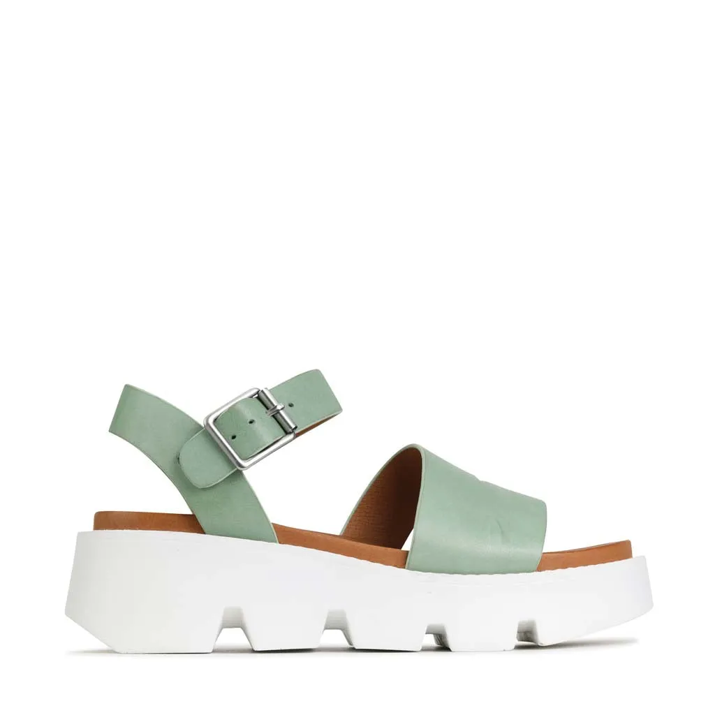 KAILA LEATHER WEDGE SANDALS warm - weather