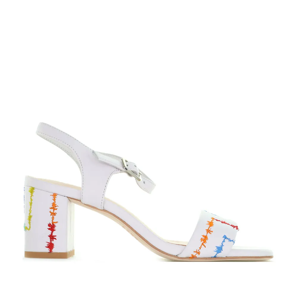 Strappy Heeled Sandals DJANGO & JULIETTE JOHOR WHITE