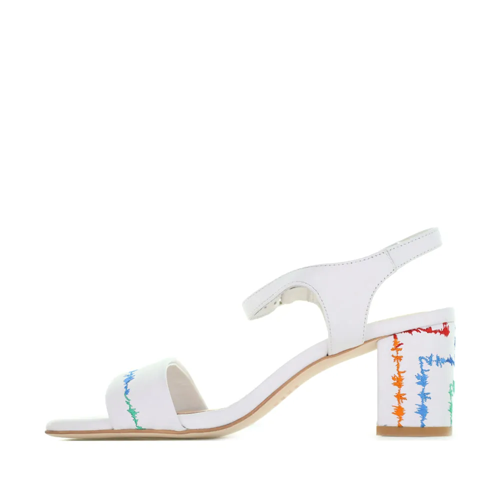 DJANGO & JULIETTE JOHOR WHITE Anti Fatigue Fashion Heels for Summer
