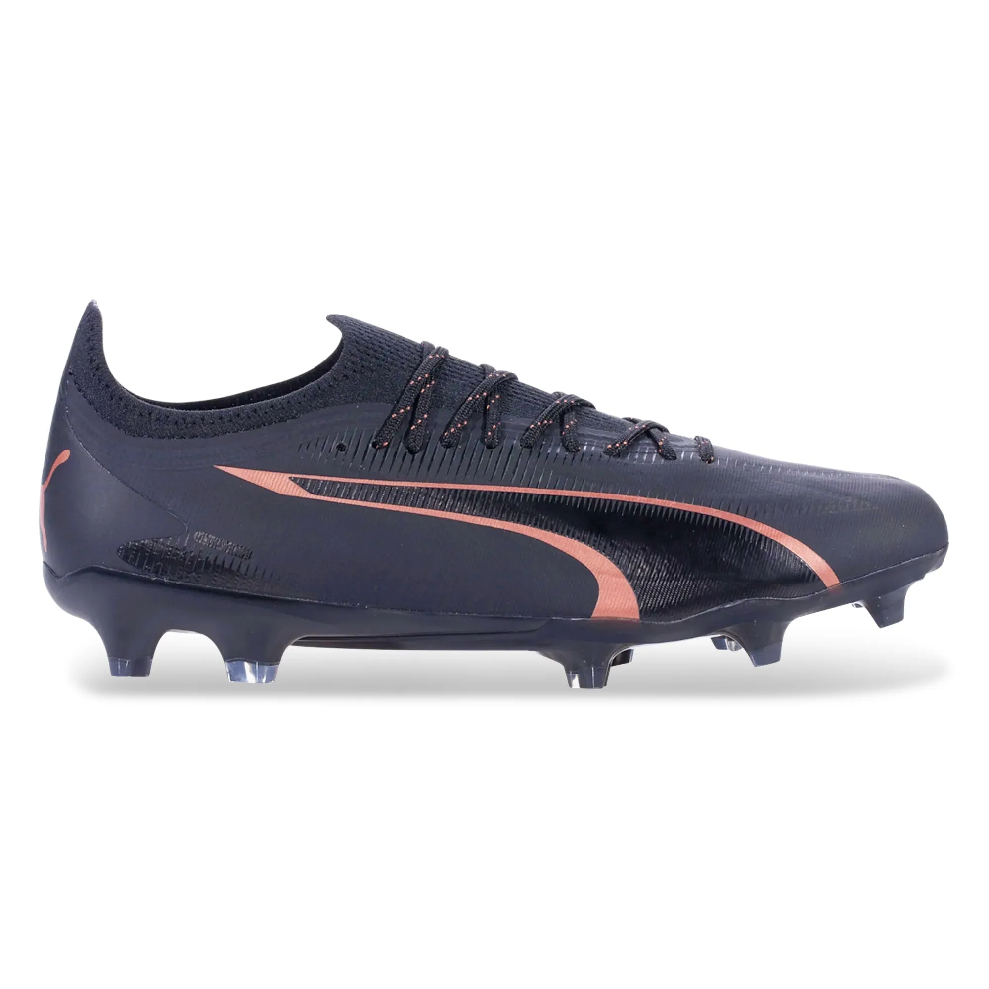 Puma Ultra Ultimate FG/AG Soccer Cleats (Puma Black/Copper Rose) Responsive Feel Impact shield