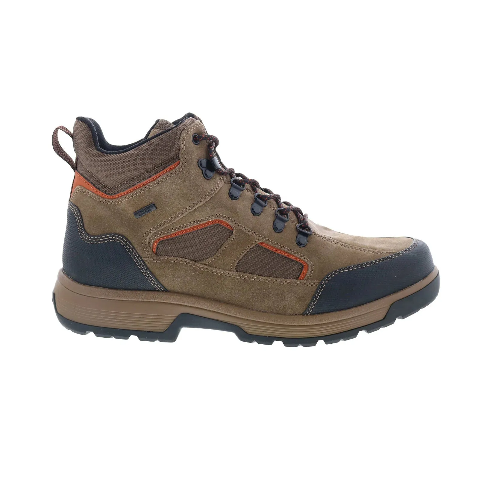 Rockport Evan Waterproof RMEVAN Mens Brown Suede Lace Up Casual Dress Boots Outdoor Utility Zip Closure